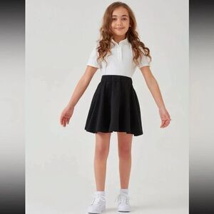 4/$25 SHEIN Girls Black Twirl Skirt Size 9
